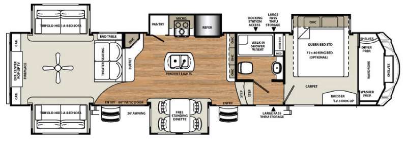 Forest River Sandpiper 389rd Fifth Wheel Unique Residential